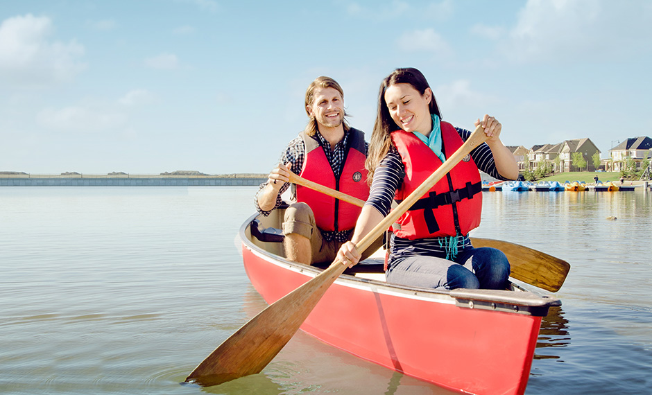 Canoeing on Mahogany Lake